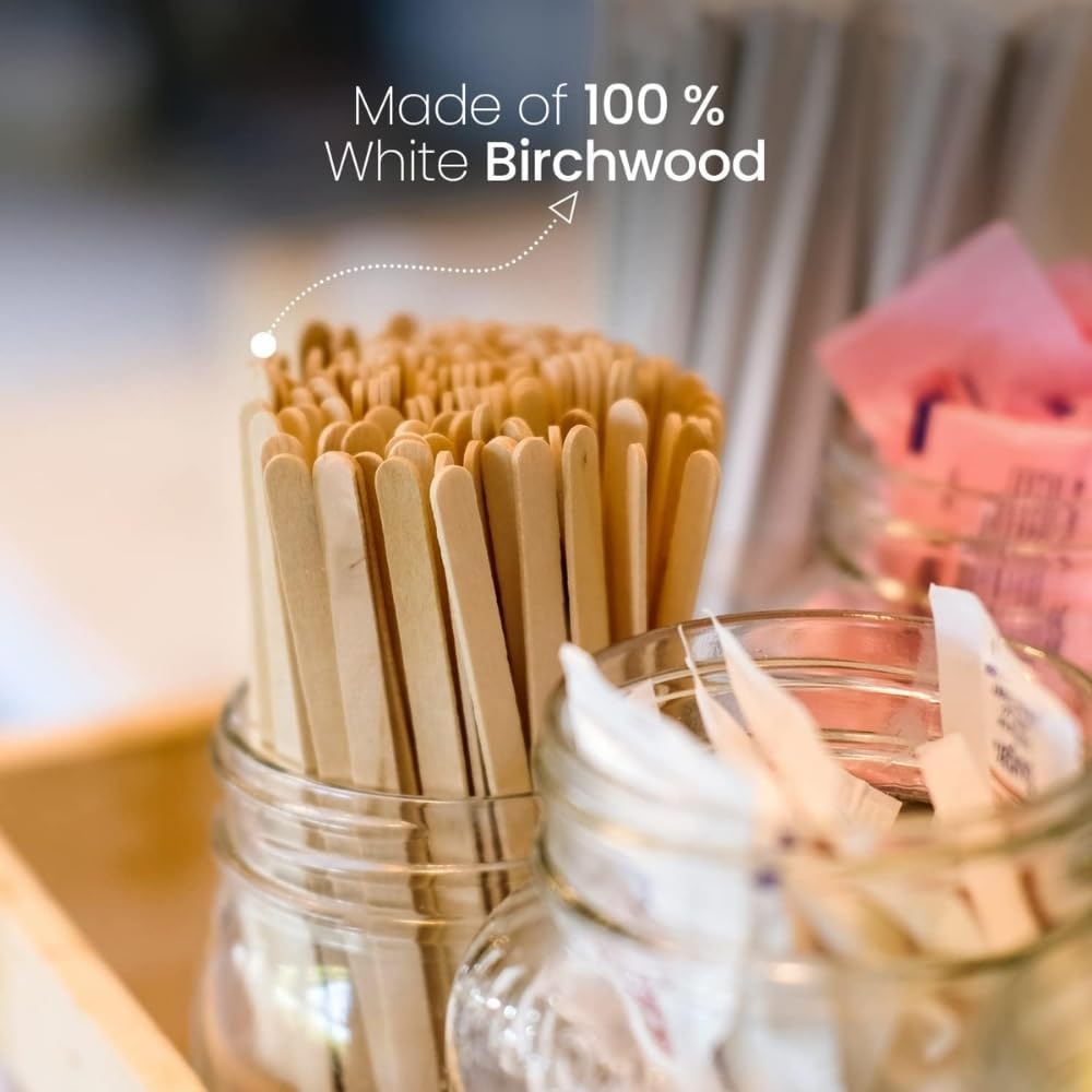Wooden Stir Sticks, 5.5-inch Large Birchwood Stirrers, 1000 Disposable Swizzle Sticks for Coffee & Drinks