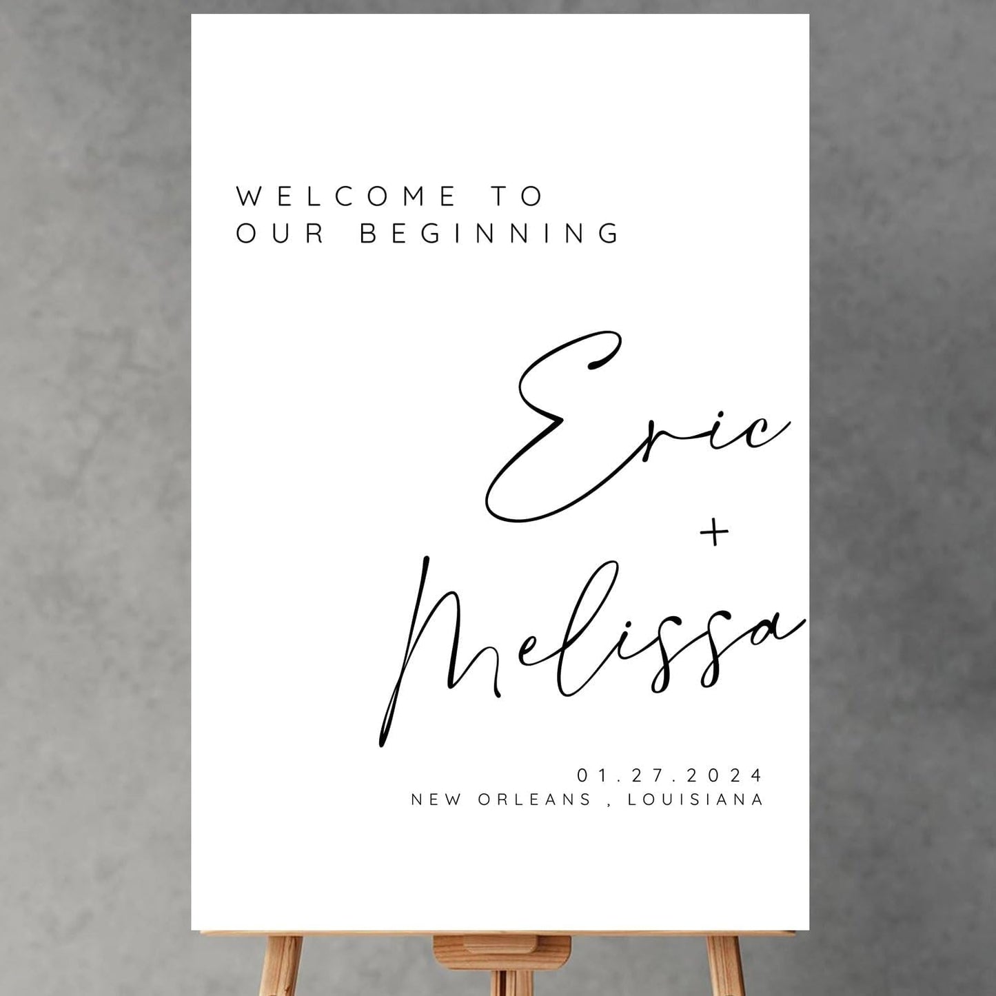 Calligraphy Wedding Welcome Signs, Welcome Sign Wedding, Customized Wedding Welcome Sign, Custom Wedding Welcome Sign