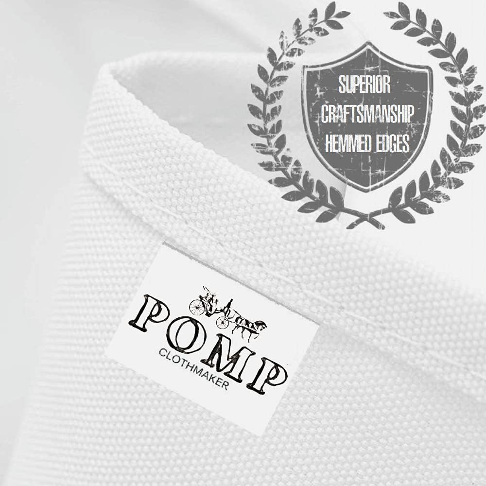 Pomp Black 120" Inch Round Premium Polyester Tablecloth (2Pack) | Wrinkle + Stain Resistant Easy Care Fabric | Fits Round or Circle Table