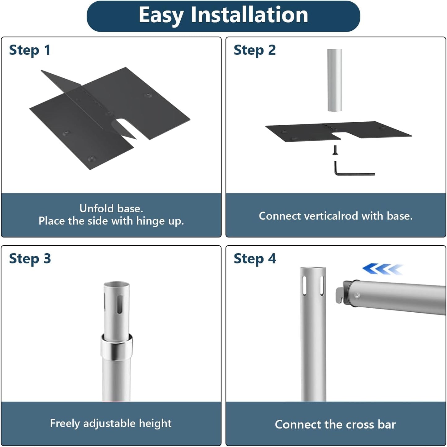 SLOW DOLPHIN 10x 10ft Pipe and Drap Backdrop Stand Kit,Heavy Duty Adjustable Frame Backdrop Stand for Event, Birthday Party, displays and Wedding Decoration.