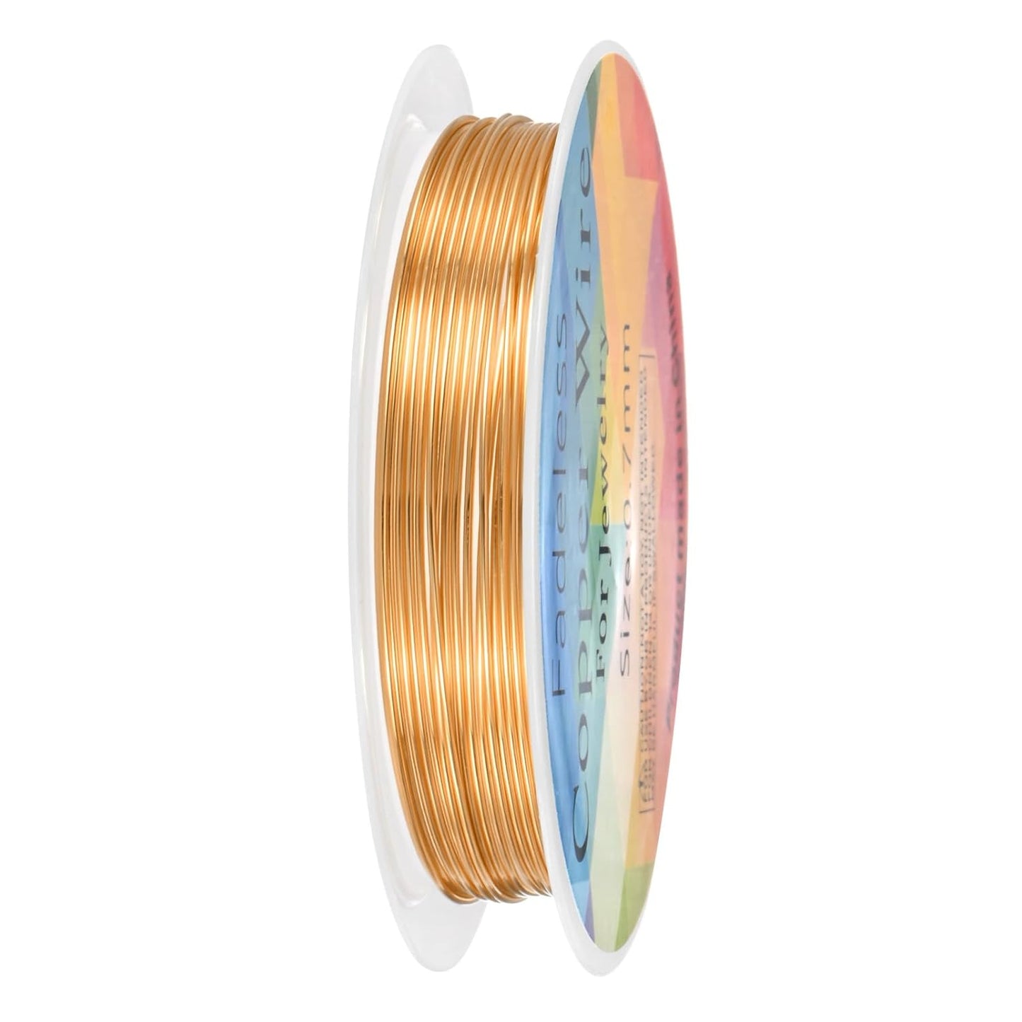 0.7 mm/21 Gauge Copper Wire for Jewelry Making, 10.2FT Copper Beading Craft Wire for Jewelry/Weaving/DIY Crafting/Planting, Color-Retaining [3.1M, Copper Tone]