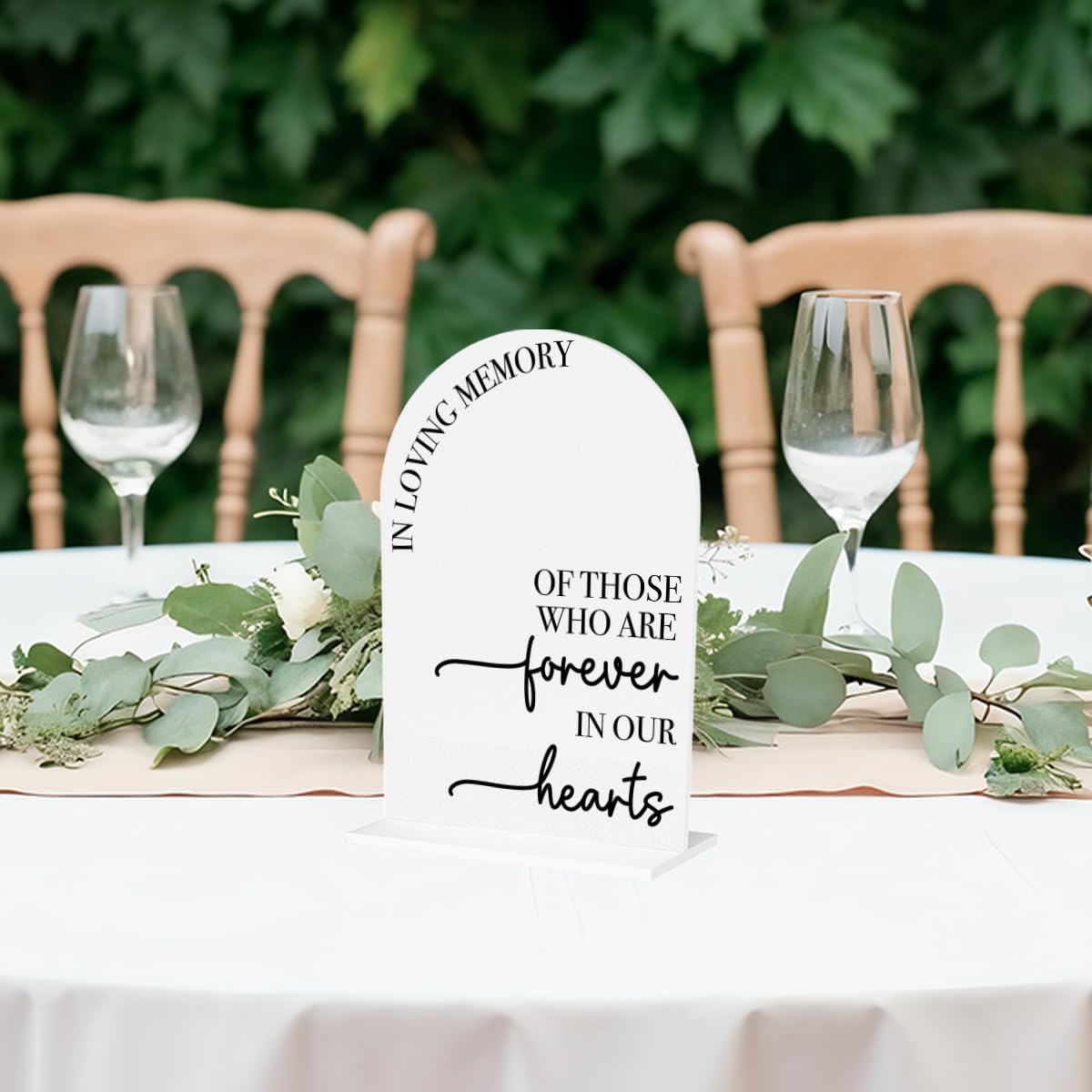 In Loving Memory Wedding Sign Memorial Sign Decor Stuff Acrylic Arch Memory Table Reserved Signs for Wedding Party 7 x 5 Inches