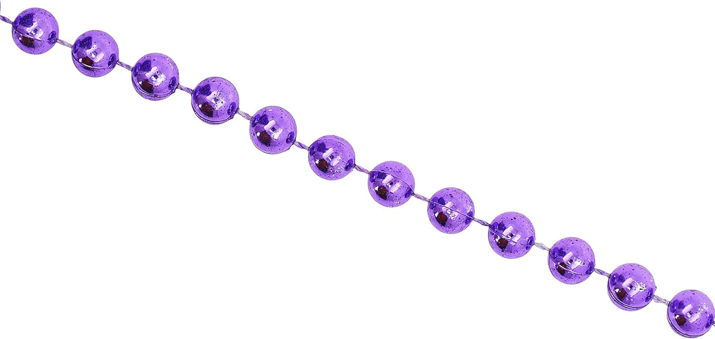 Mandala Crafts 8mm Faux Purple Pearl Beads Roll - 20 Yards Strand of Fake Pearls Chain Garlands Spool String for Christmas Tree, Wedding, Party, Vases, DIY Decoration