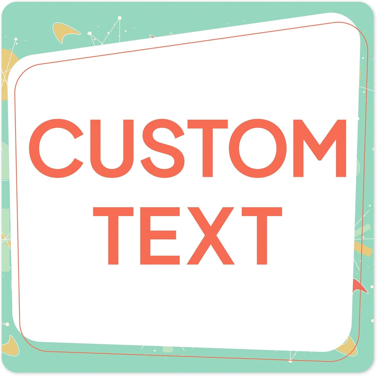 Custom Sign, Custom Street Sign, 11 Font Colors, 13 Font Styles, 4 Hole Options, 22 Sizes, 12x12 Inches, Rust Free DiBound, Fade Resistant, Made in USA by My Sign Center (Mid-Century Modern 2)