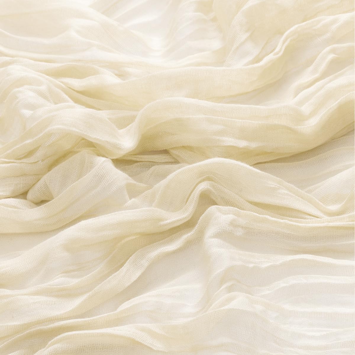 12Pcs Beige Cheesecloth Table Runner 120 Inch10FT Beige Rustic Boho Cheesecloth Table Runnerfor Wedding Party Baby Shower Birthday Home Decor Holiday Decorations