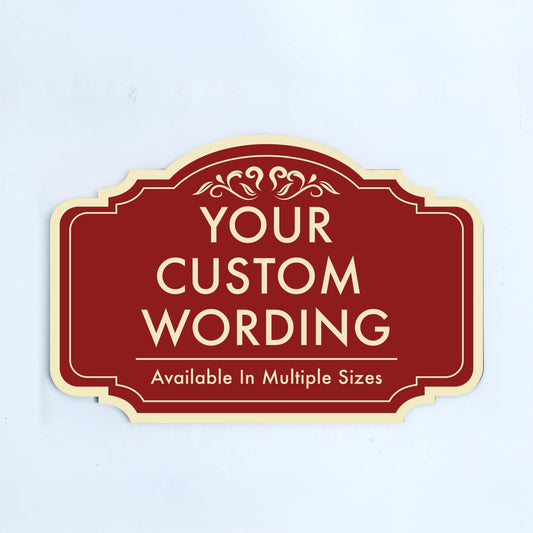 Custom Decorative Outdoor Metal Sign - Personalized Aluminum Driveway Waterproof Sign Made in USA - Design 2 Red Brick 24x18 In