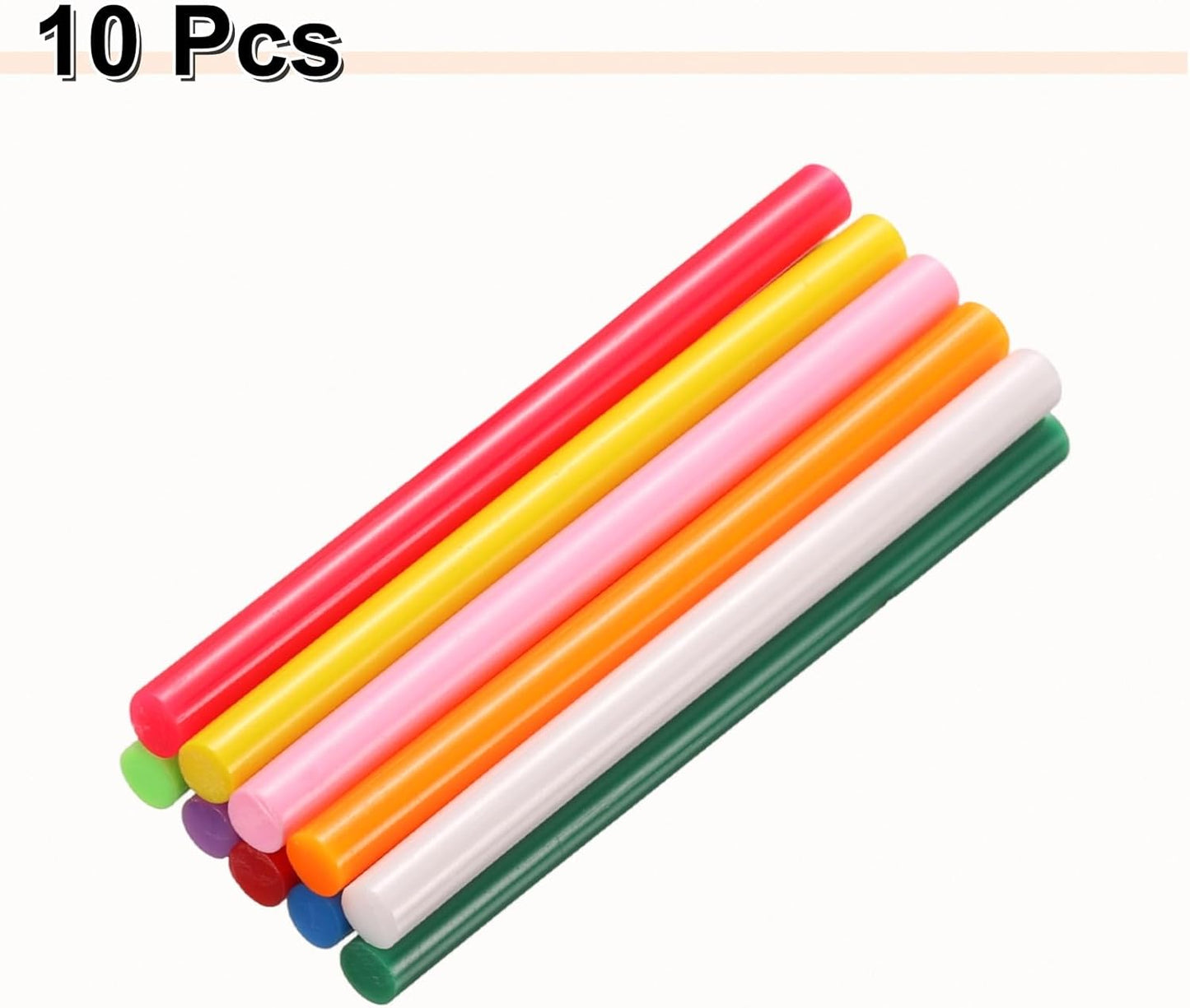 HARFINGTON 10pcs Hot Glue Sticks 0.28" Dia x 3.94" Long EVA Mini Hot Melt Adhesive Glue Stick for Hot Melt Gun Wood Plastic Glass Flowers Fabrics Foam, Multicolor