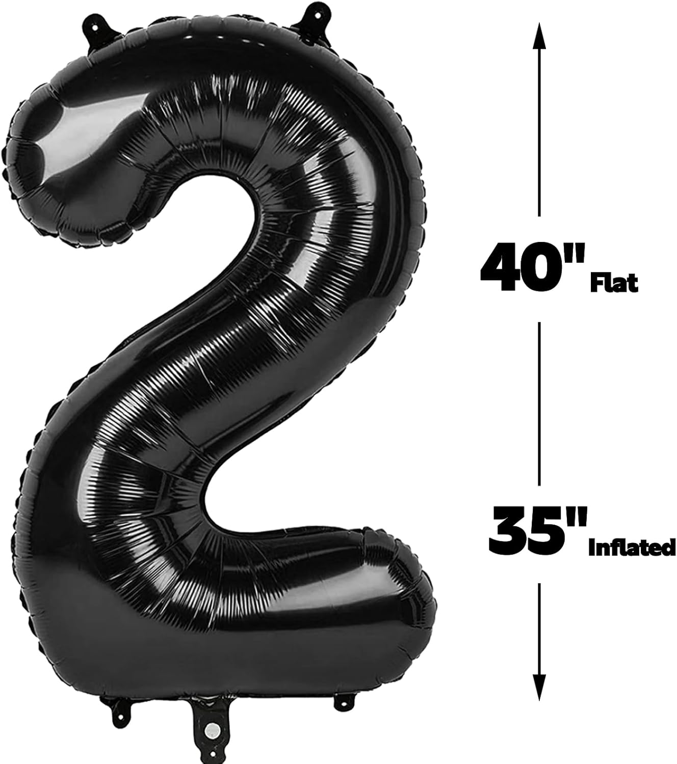 Black 40 Inch Large Number 25 Birthday Balloon, 25 52 Birthday Decorations, Foil 25 Mylar Helium Numbers Balloons Girl Boy Anniversary Party Supplies