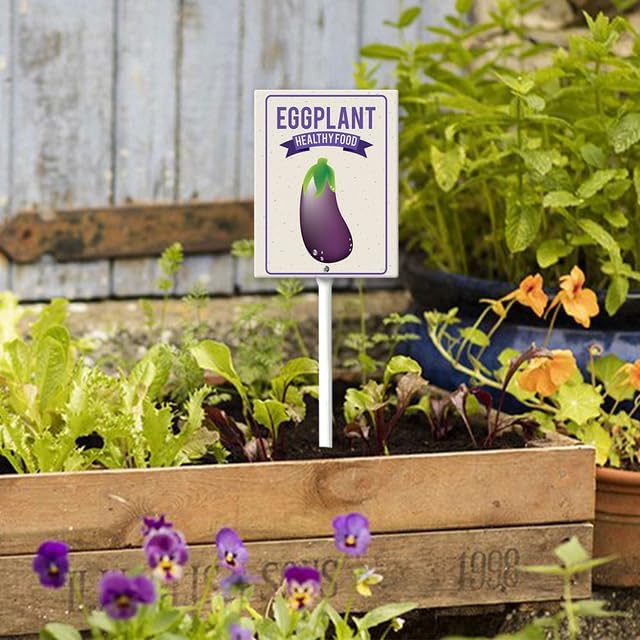 Eveokoki Aluminum Seed & Plant Labels - Plant Markes for Seedlings-Plant Tags for Pots - Garden Signs for Vegetable - Durable Markers for Plants Outdoor Waterproof - Garden Decor for Farmhouse
