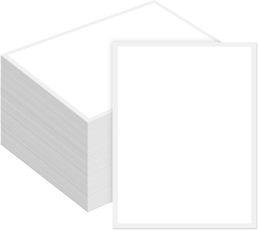 Maitys 100 Pcs Outdoor Window Stickers for Car Dealers 8.5" x 11" Plain White Blank Paper with Sticker