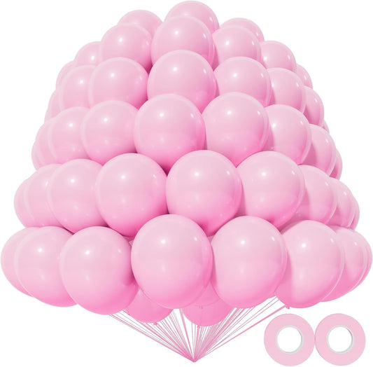 KAWKALSH 200pcs Light Pink Balloons 5 Inch, Small Mini Latex Balloons for Party Birthday Baby Shower Anniversary Festival Arch Garland Decoration