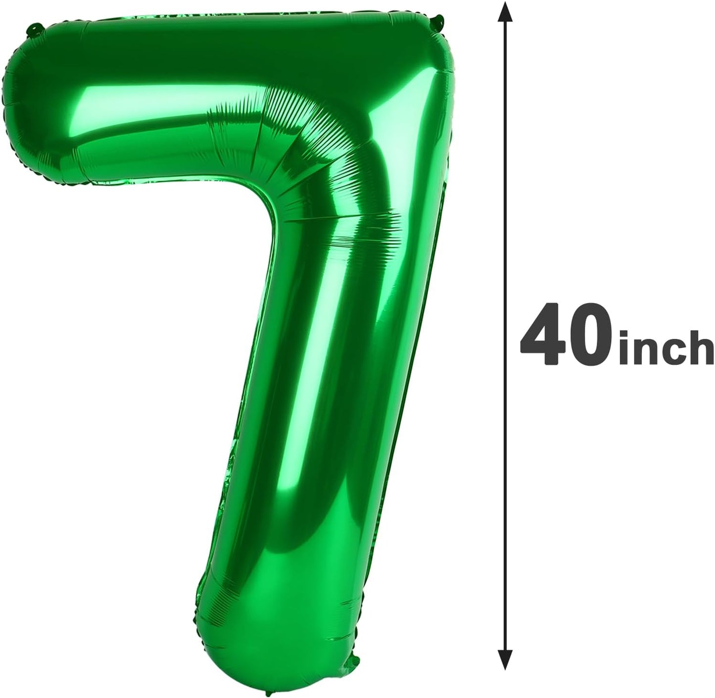 Green Number 27 Birthday Balloon 40 Inch, Digital Balloons for 27 Party Celebration Decorations Supplies, Mylar Foil Numbers Balloon for 27th Wedding Anniversary