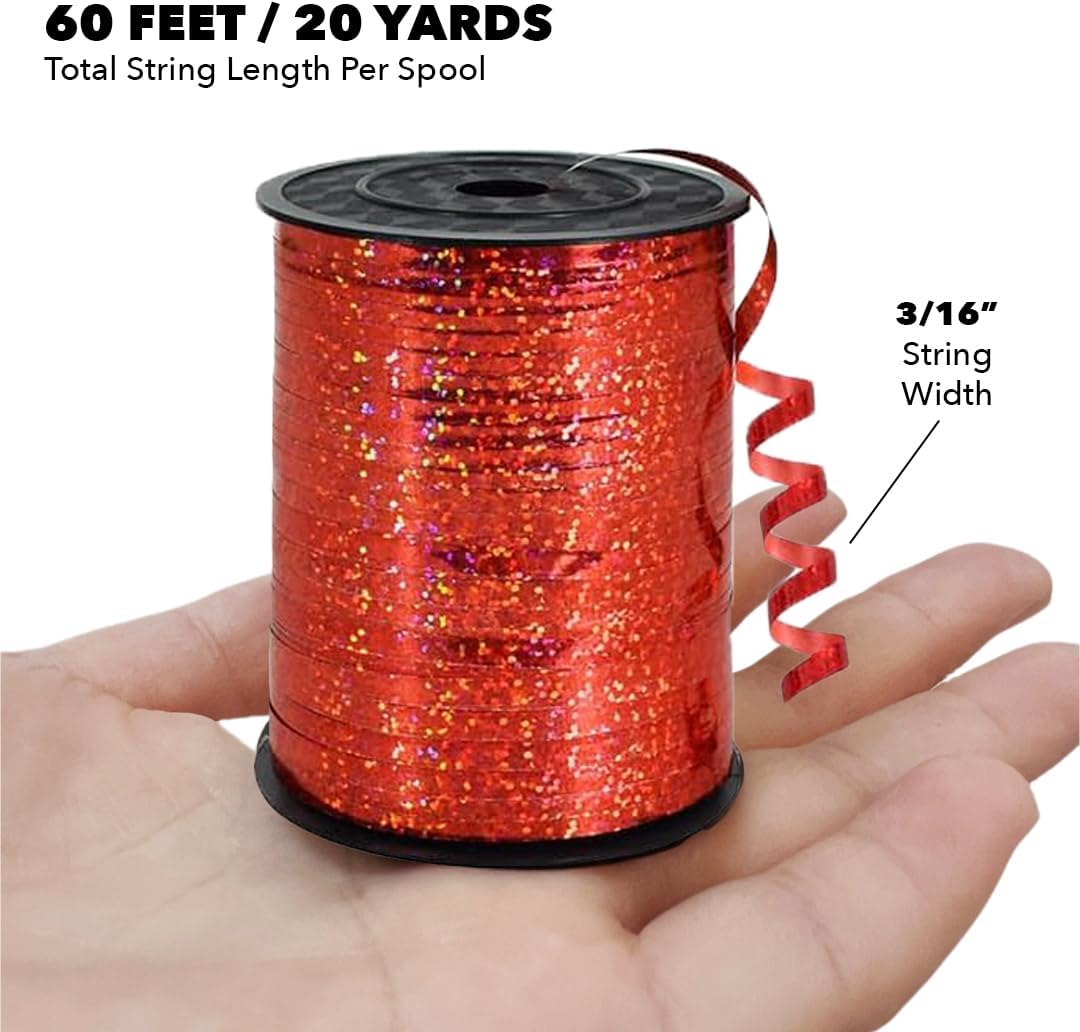 GIFTEXPRESS 12 Rolls Glitter Curling Ribbons Assortment for Balloon, Christmas, Gift Warp, Birty Party – Assorted Shiny Metallic Sparkling Colors Ribbon for Art and Craft, Party Decoration