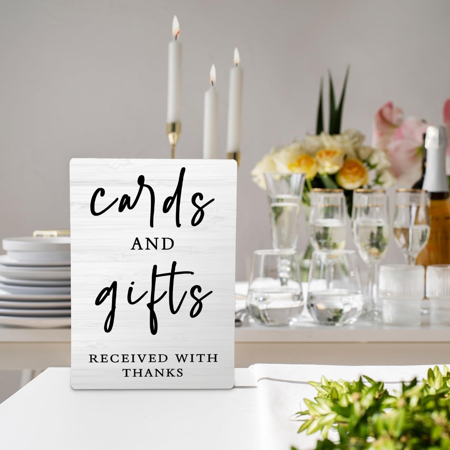 Cards And Gifts Wedding Sign, 5x7inch - Ceremony & Reception Gift Table Decor