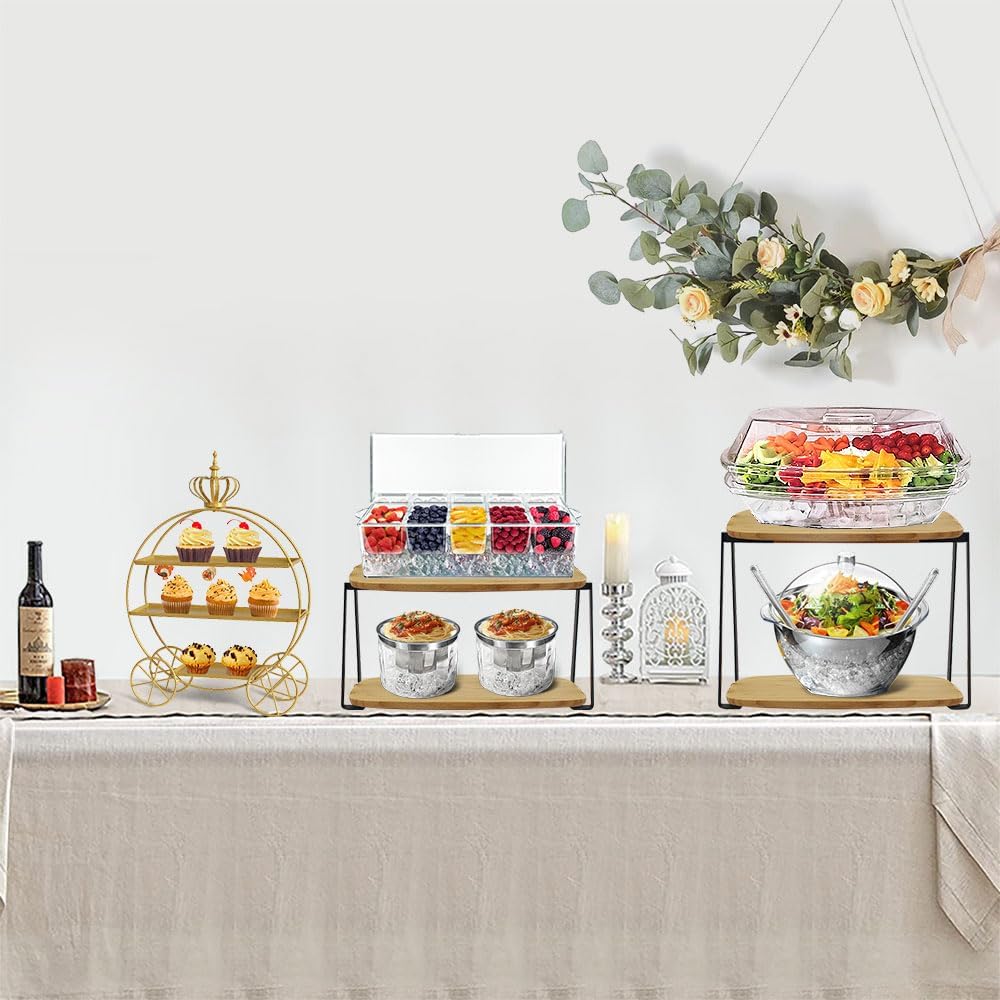 INNOVATIVE LIFE 3 Tier Cupcake Stand Cupcake Holder Candy Cookies Tiered Serving Tray Dessert Stand for Afternoon Tea Party Table Decoration