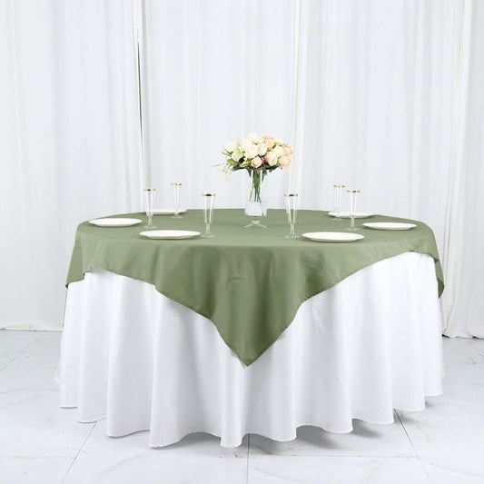 Efavormart 54x54 Eucalyptus Sage Green Wholesale Linens Seamless Polyester Square Linen Tablecloth for Wedding Banquet Party Restaurant