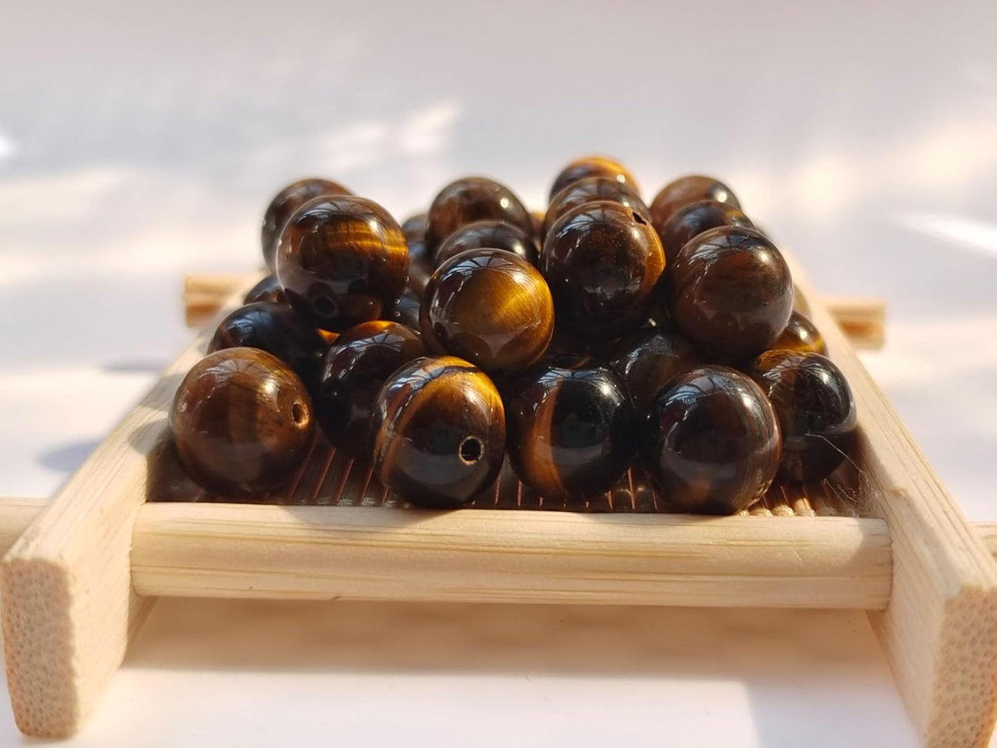 Stone Beads 8mm 100pcs Yellow Tiger Eye Beads Round Loose Gemstones Beads for Bracelet Necklace Jewelry Making (8mm, 60814 Yellow Tiger Eye)