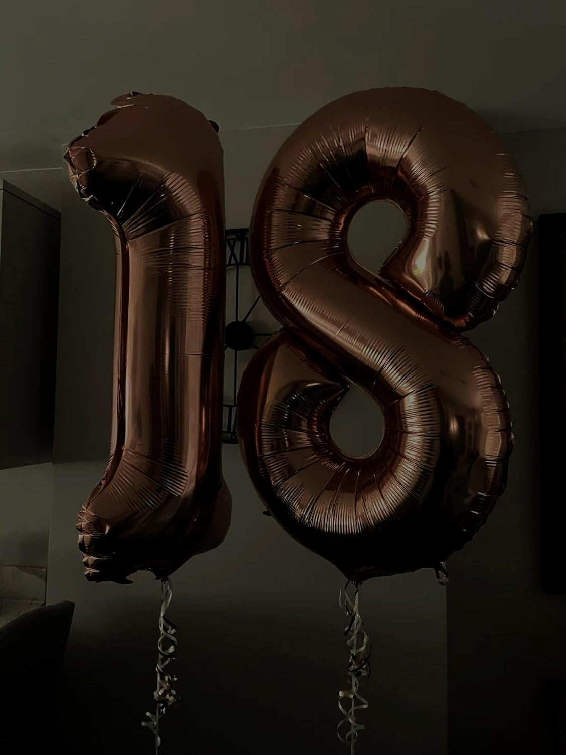 40 Inch Big Coffee Brown 9 Balloon Number, Jumbo Giant Happy 9th 19 29 39 49 99 Birthday Party Decorations, Dark Brown Large Nine Mylar Foil Anniversary Birthday Party Engagement Decorations
