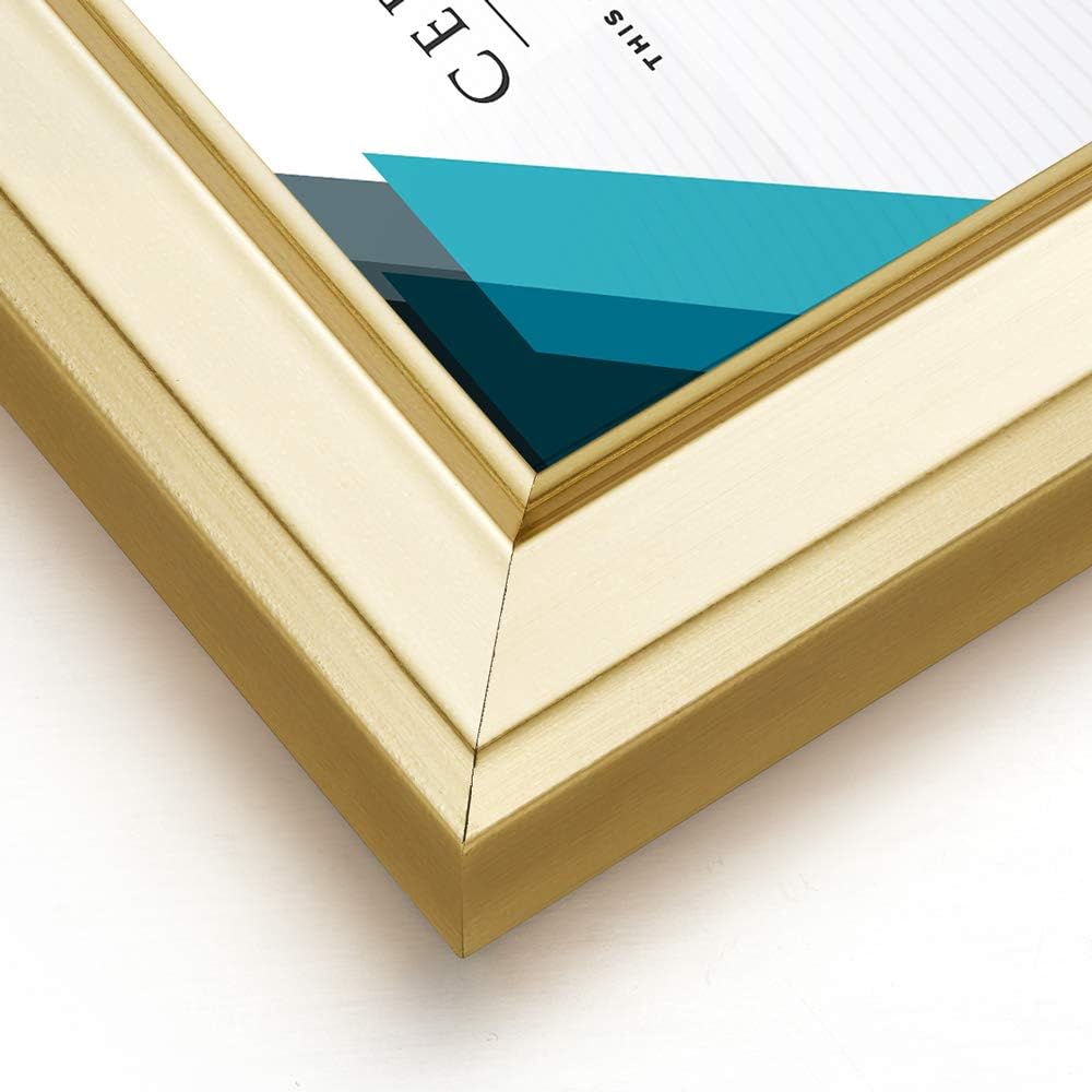 LaVie Home 8.5x11 Picture Frames (12 Pack, Gold) Simple Designed Photo Frame with High Definition Glass for Wall Mount & Table Top Display, Set of 12 Classic Collection