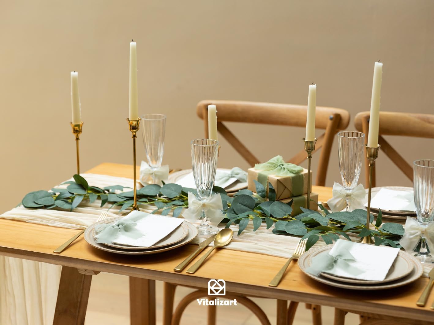 Vitalizart Sage Green Handmade Chiffon Silk Ribbon Fringe 1.5" x 21 Yd Frayed Edges Ribbons for Wedding Invitations Bridal Bouquets Gifts Wrapping Crafts Holiday Party Decorations