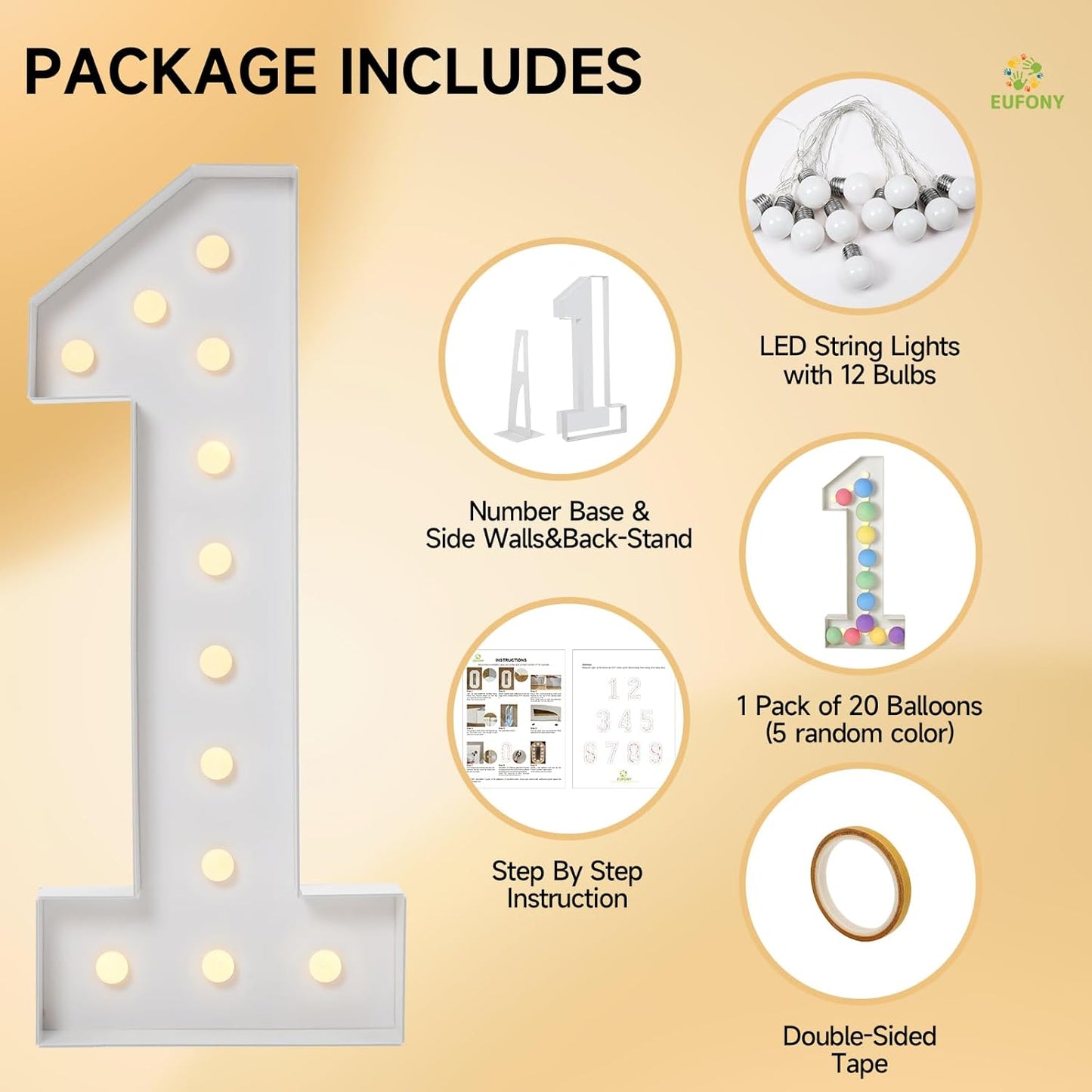 4FT Marquee Numbers, Large Light Up Numbers 9 for 9th 19th 90th Birthday Party Decorations, Giant Light Up Number for Anniversary Decor, 4 Feet Mosaic Number 9 with LED Lights DIY Kit