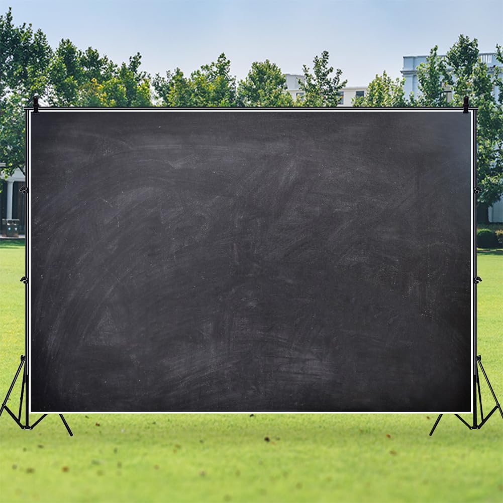 Renaiss 7x5ft Blank Blackboard Backdrop for Photoshoot Man Woman Portrait DIY Chalkboard Photography Background Back to School Banner School Season Photo Booth Props Wedding Teachers` Day Party Decor