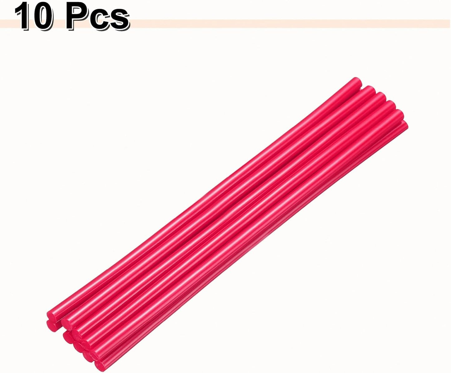 HARFINGTON 10pcs Hot Glue Sticks 0.28" Dia x 9.84" Long EVA Mini Hot Melt Adhesive Glue Stick for Hot Melt Gun Wood Plastic Glass Flowers Fabrics Foam, Rose Red