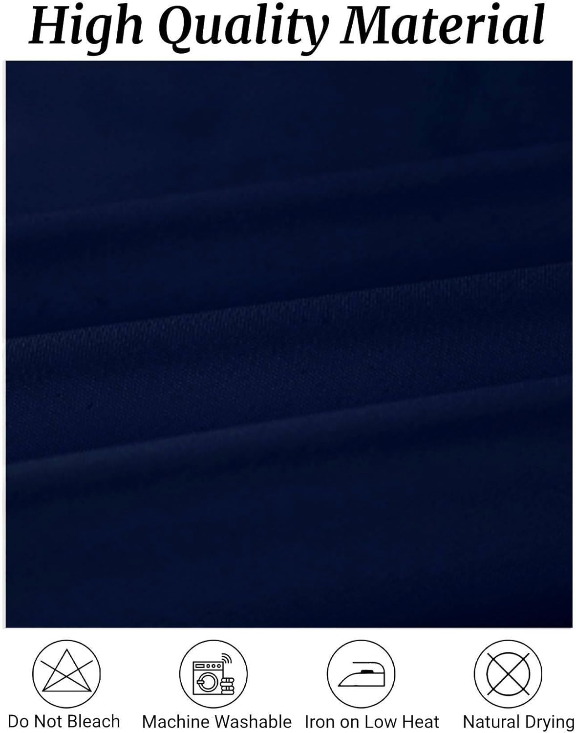 Fokitut 6 Pack Rectangle Tablecloth, 90x156 Inch, Stain Resistant and Wrinkle Polyester Table Cloth, Fabric Table Cover for Kitchen Dining, Wedding, Party, Holiday Dinner-Navy