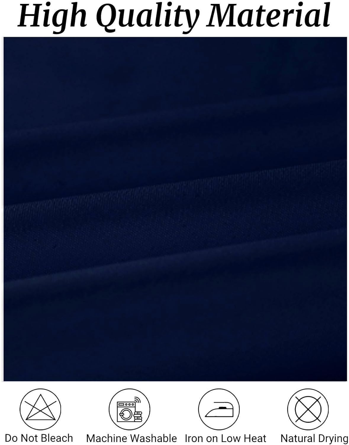 Fokitut 6 Pack Rectangle Tablecloth, 60x102 Inch, Stain Resistant and Wrinkle Polyester Table Cloth, Fabric Table Cover for Kitchen Dining, Wedding, Party, Holiday Dinner-Navy