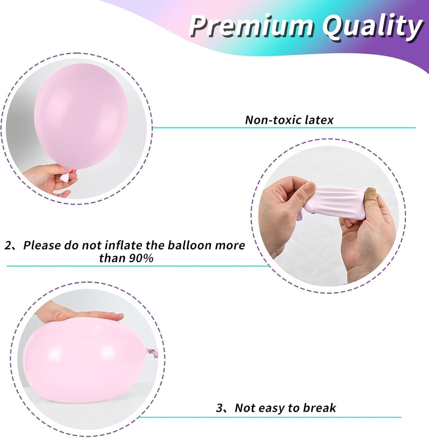 Mermaid Party Balloons, Mermaid Purple Pink Teal Balloon with conch shell starfish Print Balloons Mermaid Confetti Balloon for Under the Sea Theme Birthday Kids Girls Princess Party Supplies