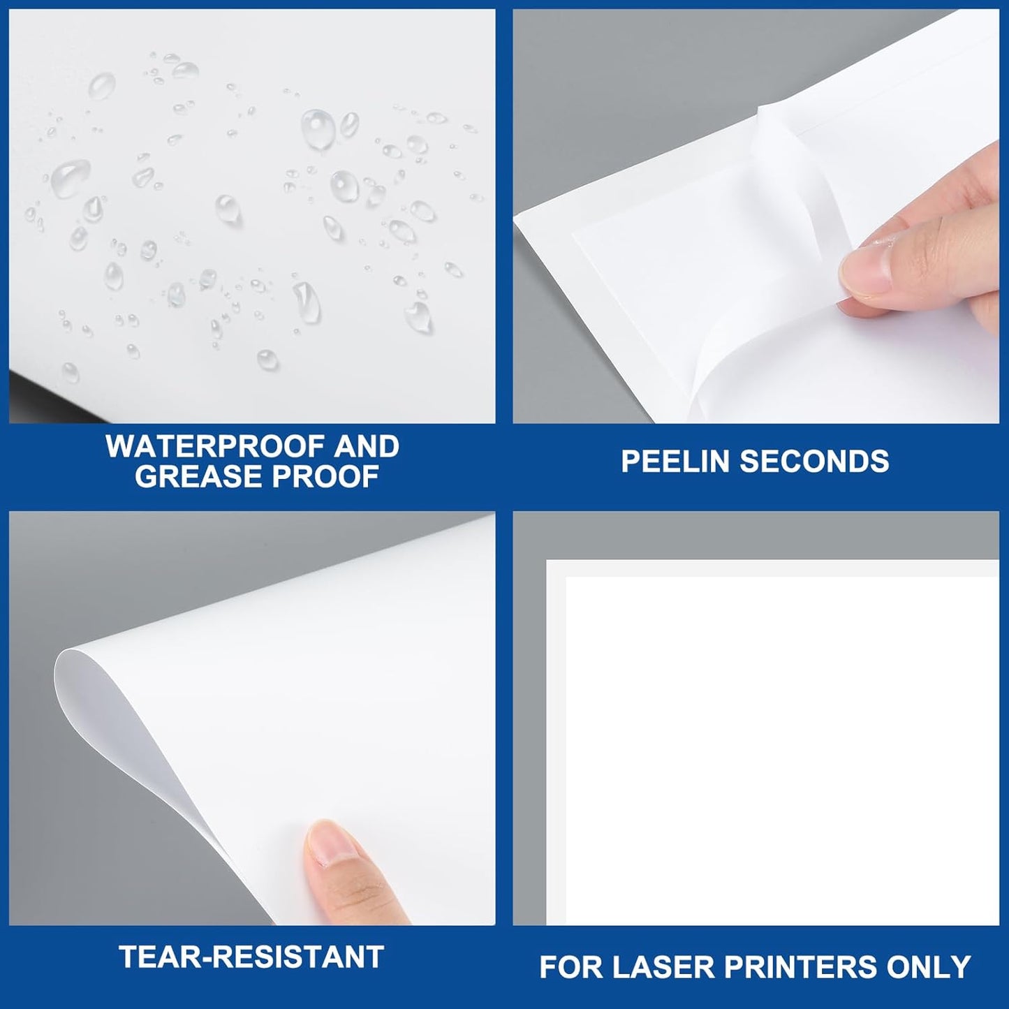 Maitys 100 Pcs Outdoor Window Stickers for Car Dealers 8.5" x 11" Plain White Blank Paper with Sticker