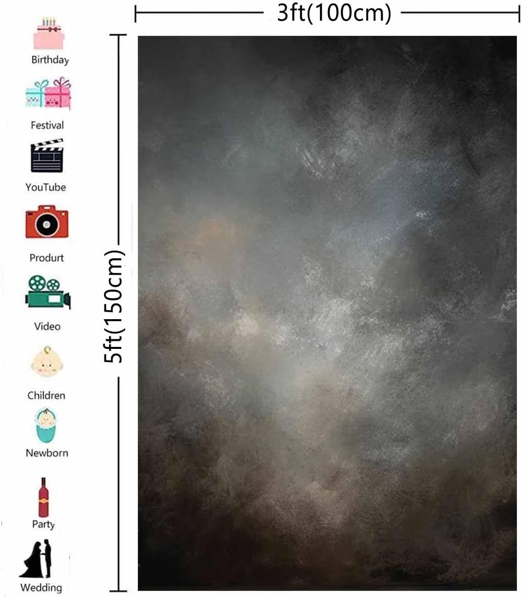 3x5ft Fabric Abstract Backdrop for Photography Vintage Portrait Old Master Background for Studio Prop