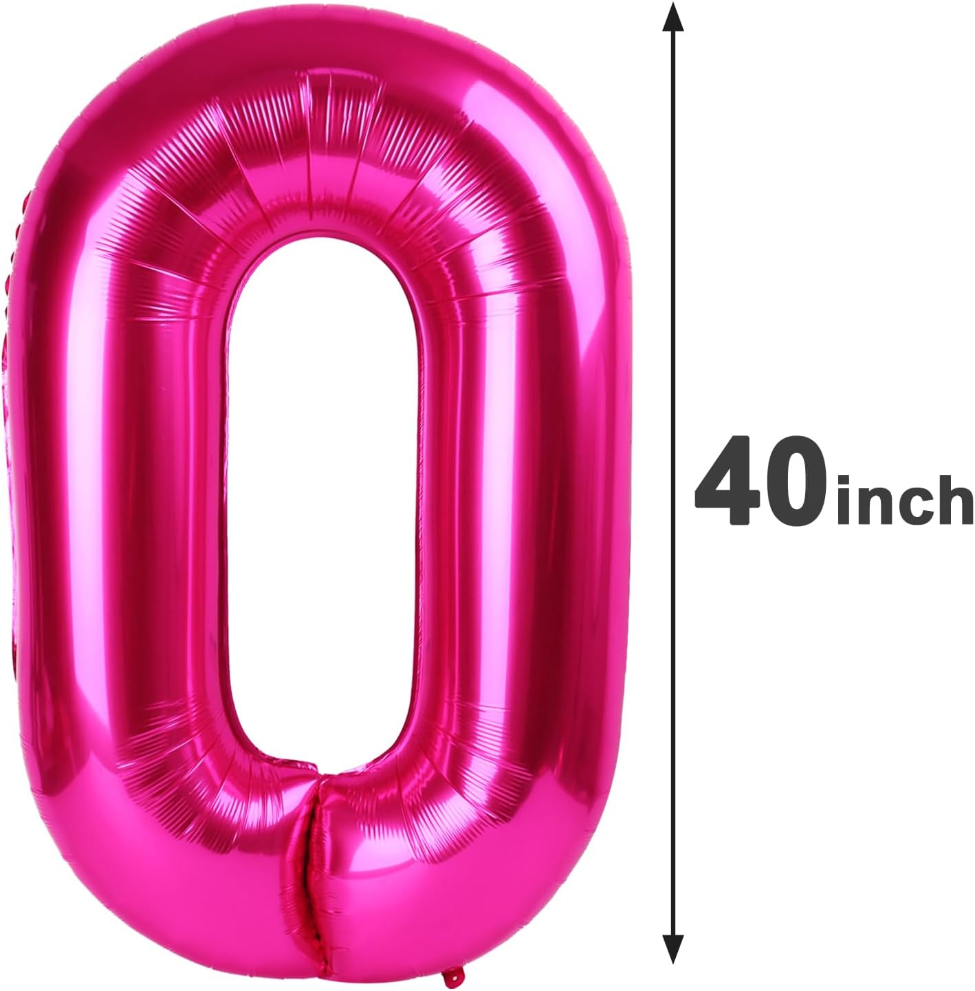 Hot Pink 40 Inch 20 Number Balloons, 20 Decorations for 20 Birthday, Foil Giant Birthday Graduations Anniversary Party Balloons