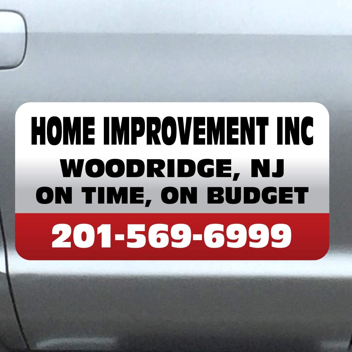 Car Magnet Signs Custom - 24"x12" (Set of 2), 30-mil Thickness with Rounded Corners (Red)