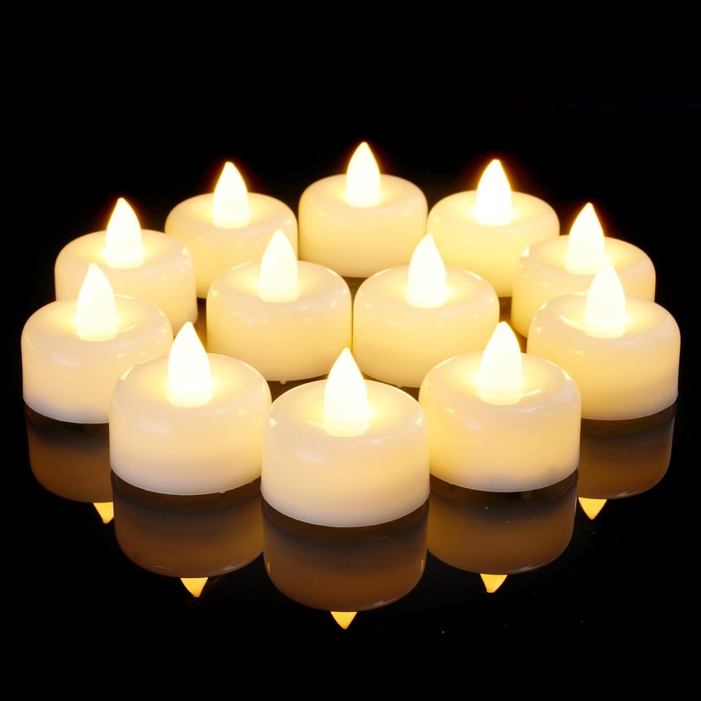 Amagic 150Pack Flameless LED Tea Lights Candles Battery Operated, Electric Fake Tealight Candles for Votive, Halloween, Christmas, Home Decor, Wedding, Table Decor (150Pack)