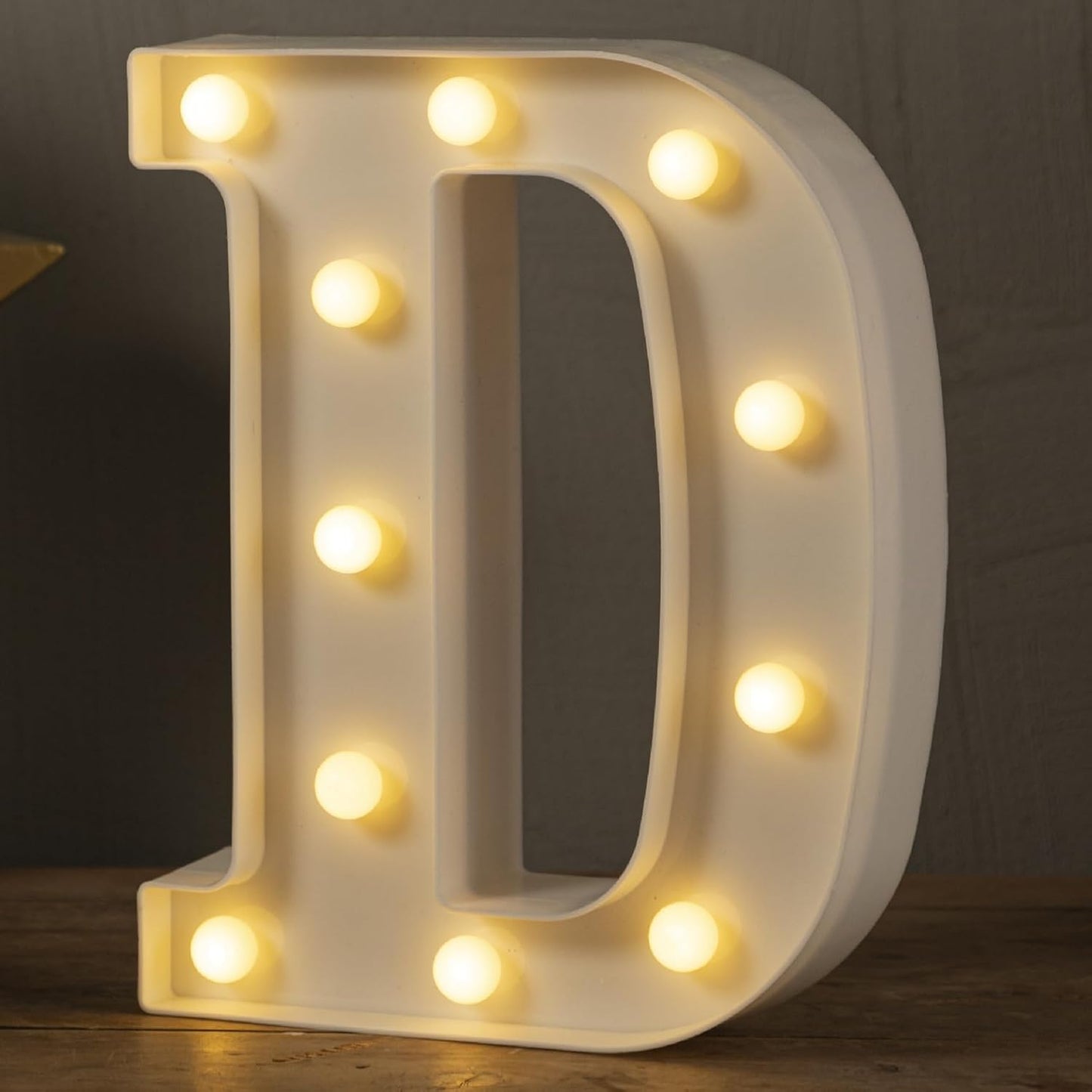 HXWEIYE LED Marquee Letters - 26 Alphabet & 10 Number Big Lights for Party, Birthday, Bar, Christmas Decor (Warm White, Battery Powered)