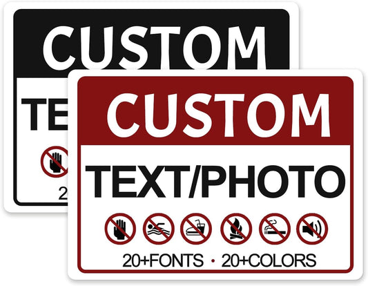 Custom Signs Outdoor Metal,Personalized Street Sign,Create Your Own Sign-Offices、Businesses、Workplaces Address Signs,Indoor and Outdoor Use