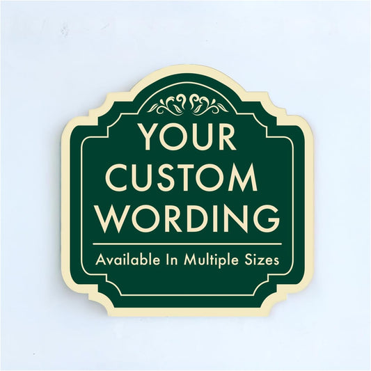 Custom Metal Signs, Personalized Aluminum - Outdoor/Driveway, Waterproof USA Made - Forest Green 8x8 In