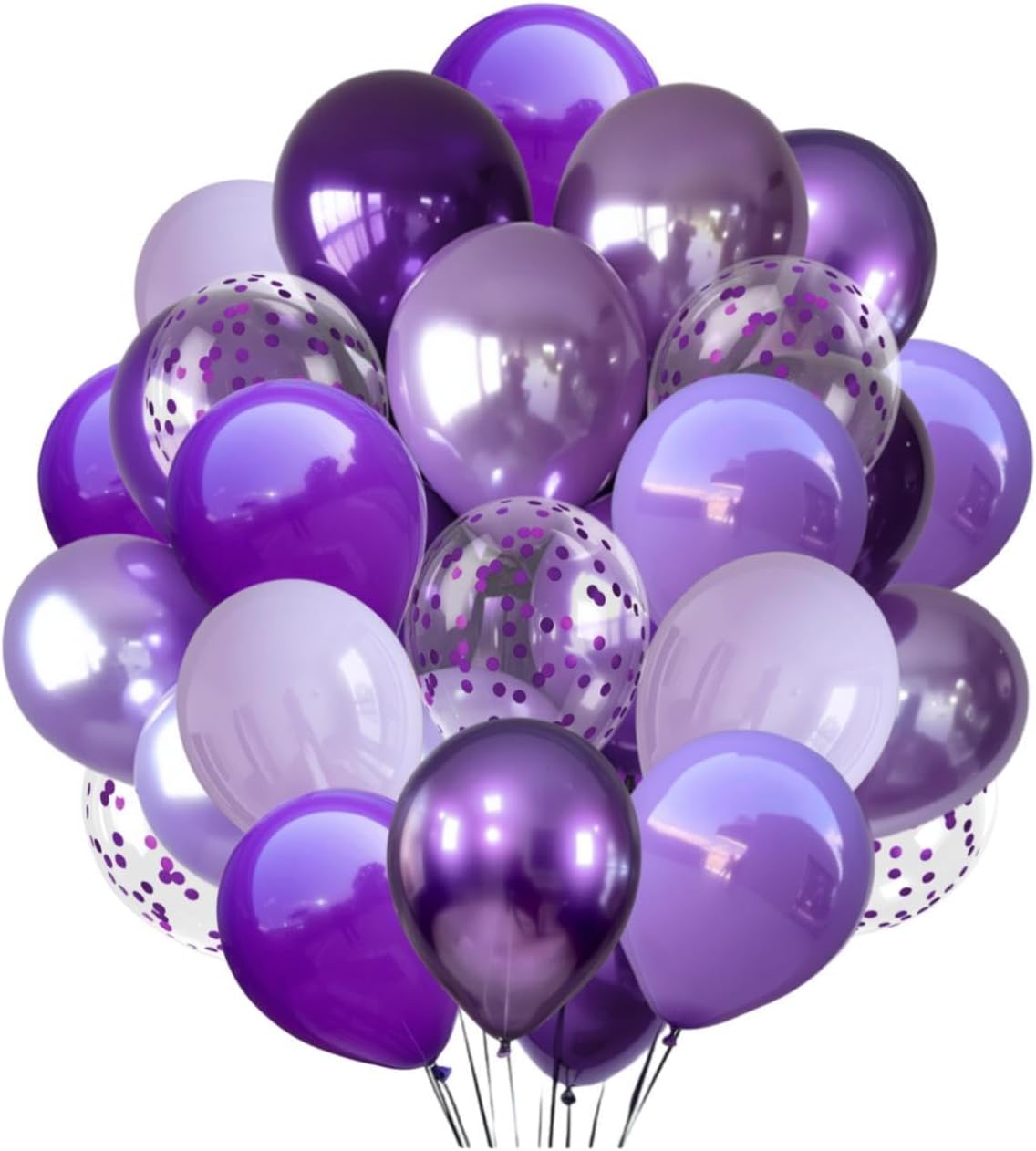 300 Pcs Lavender Purple Balloons Set 12 Inch Different Shades of Purple Party Balloon Set, Suitable for Wedding, Graduation, Birthday Party Various Event Decorations
