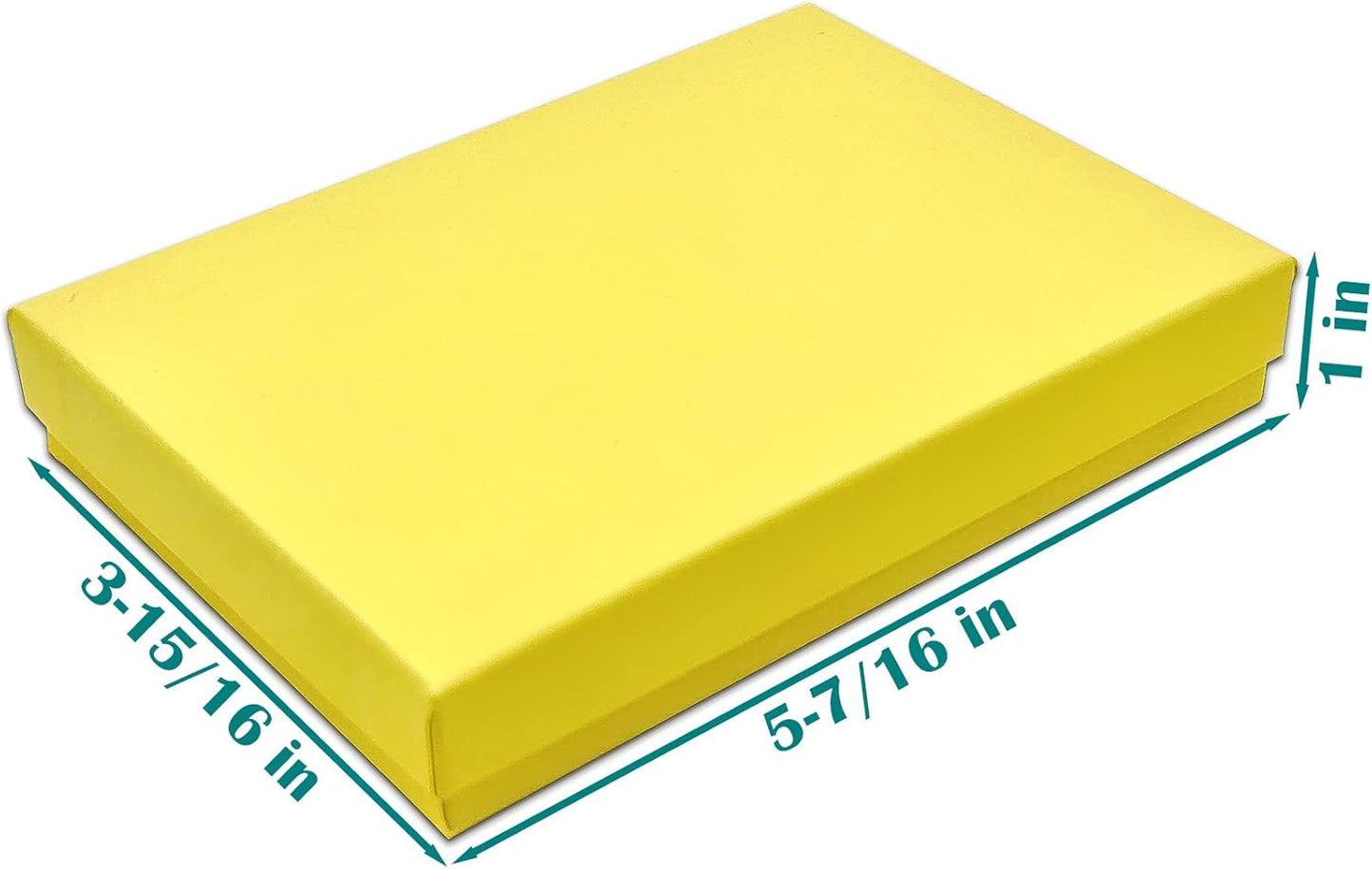 TheDisplayGuys - 25-Pack #53 Kraft Paper Cardboard Gift Boxes/Jewelry Cases w. Cotton Padding & Lid - Mustard Yellow - (5.4" x 3.9" x 1.0")