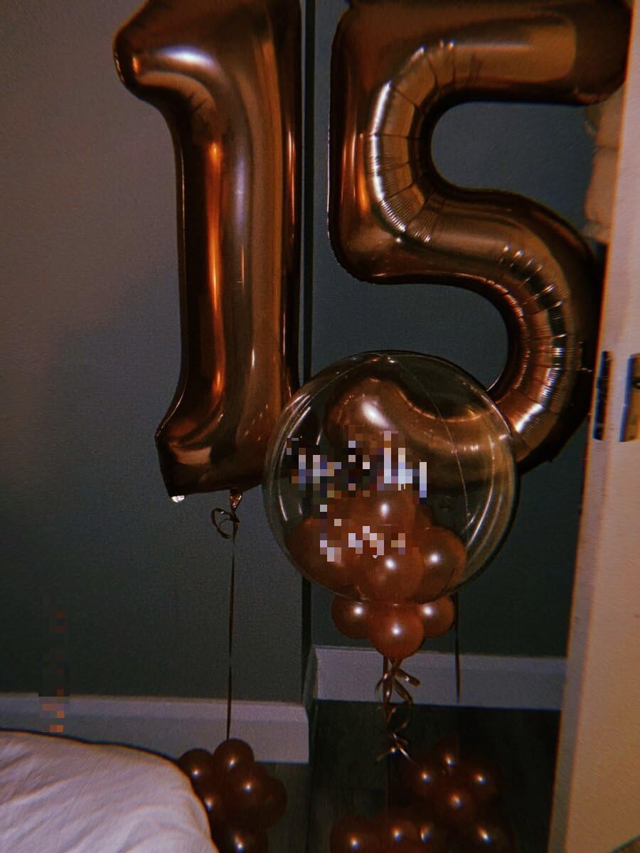 Big Coffee Brown 40 Inch 9 Balloon Number, Jumbo Giant 9th 19 29 39 49 99 Birthday Party Decorations, Large Dark Brown Foil Balloons Anniversary Birthday Party Engagement Decorations