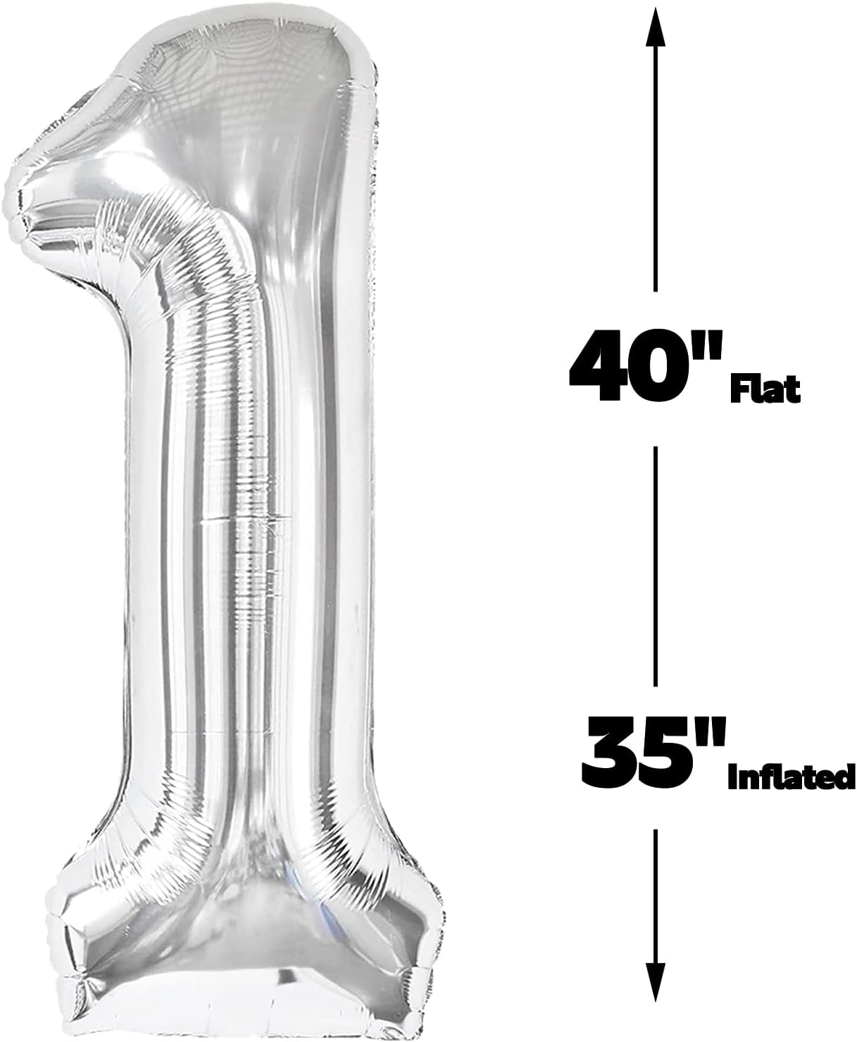 Silver Foil Number 18 Balloon 40 Inch, Helium Mylar Eight Number 18 Birthday Balloons, 18th Silver Women Men Wedding Anniversary, Graduations Party Supplies