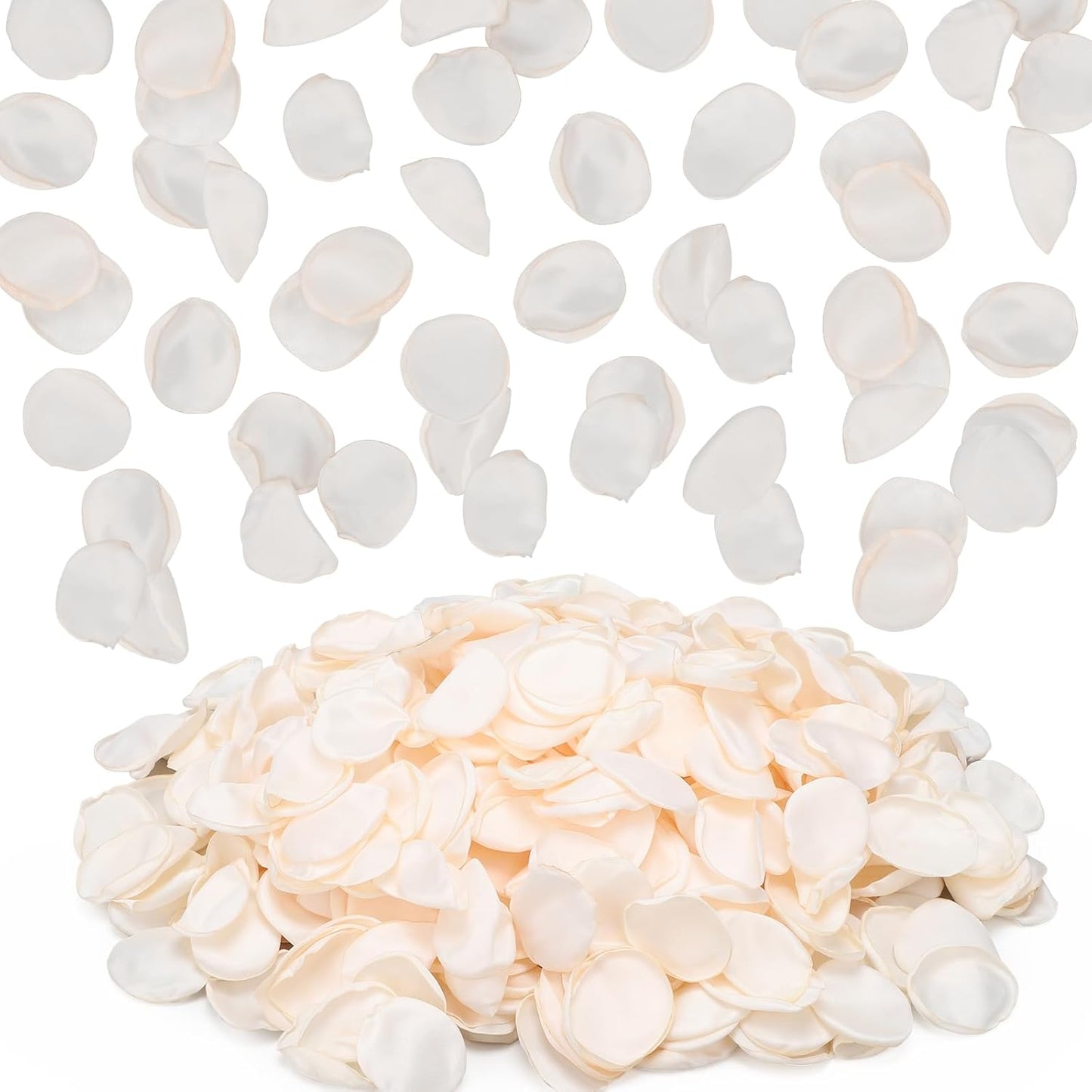 SUREAM Ivory Rose Petals, 600 Pcs Silk Flower Petals for Wedding Decorations, Artificial Petals for Table Centerpieces Party Bridal Showers Birthday Wedding Ceremony Decor