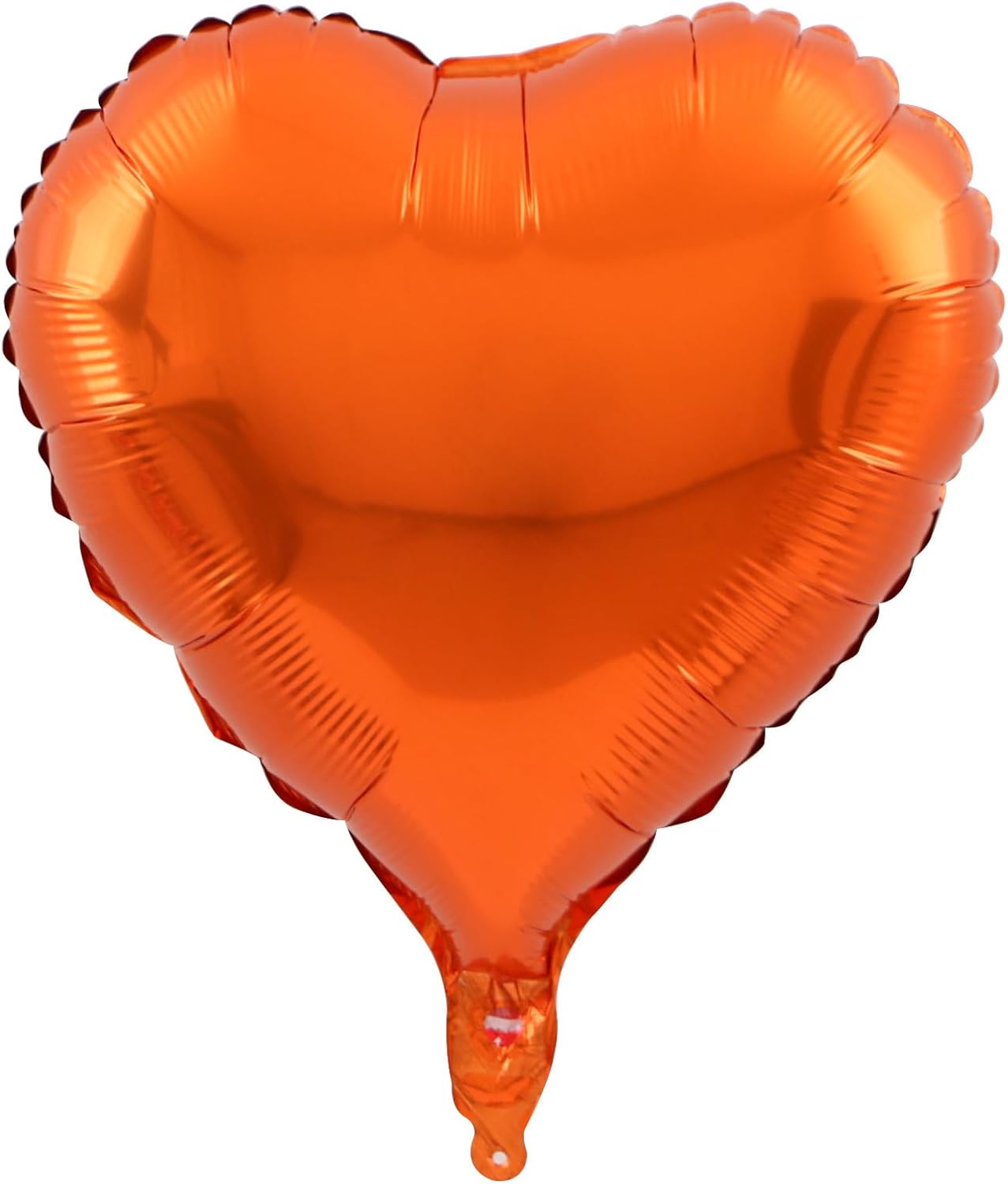 10Pcs Orange Foil Heart Shaped Balloons 18 Inch for Baby Shower, Wedding, Valentine Decorations - Love Party Decorations