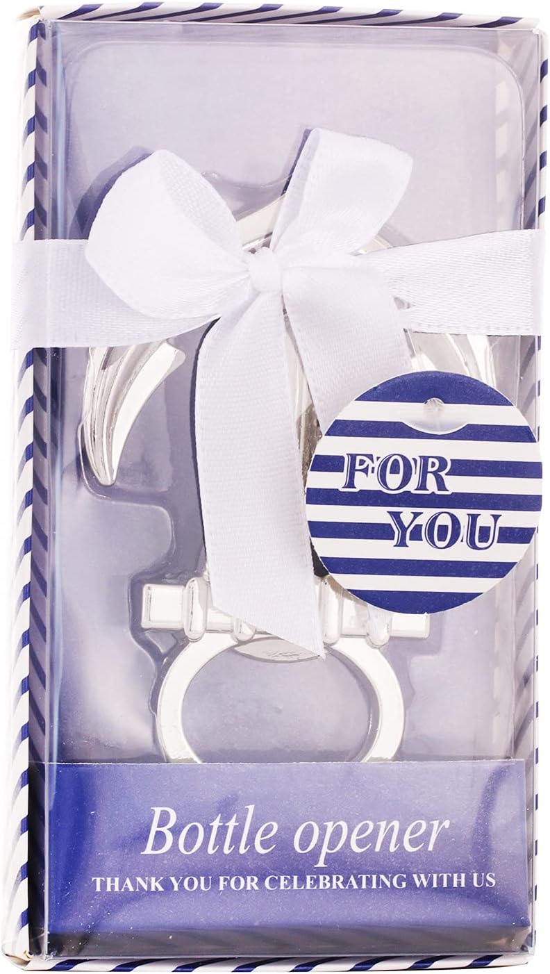 24 PCS Nautical Themed Anchor Party Favors Beer Bottle Opener Party Souvenirs with Exquisite Packaging for Wedding Party Favors Gift & Decorations Bridal Shower Party Souvenirs (Anchor, 24)