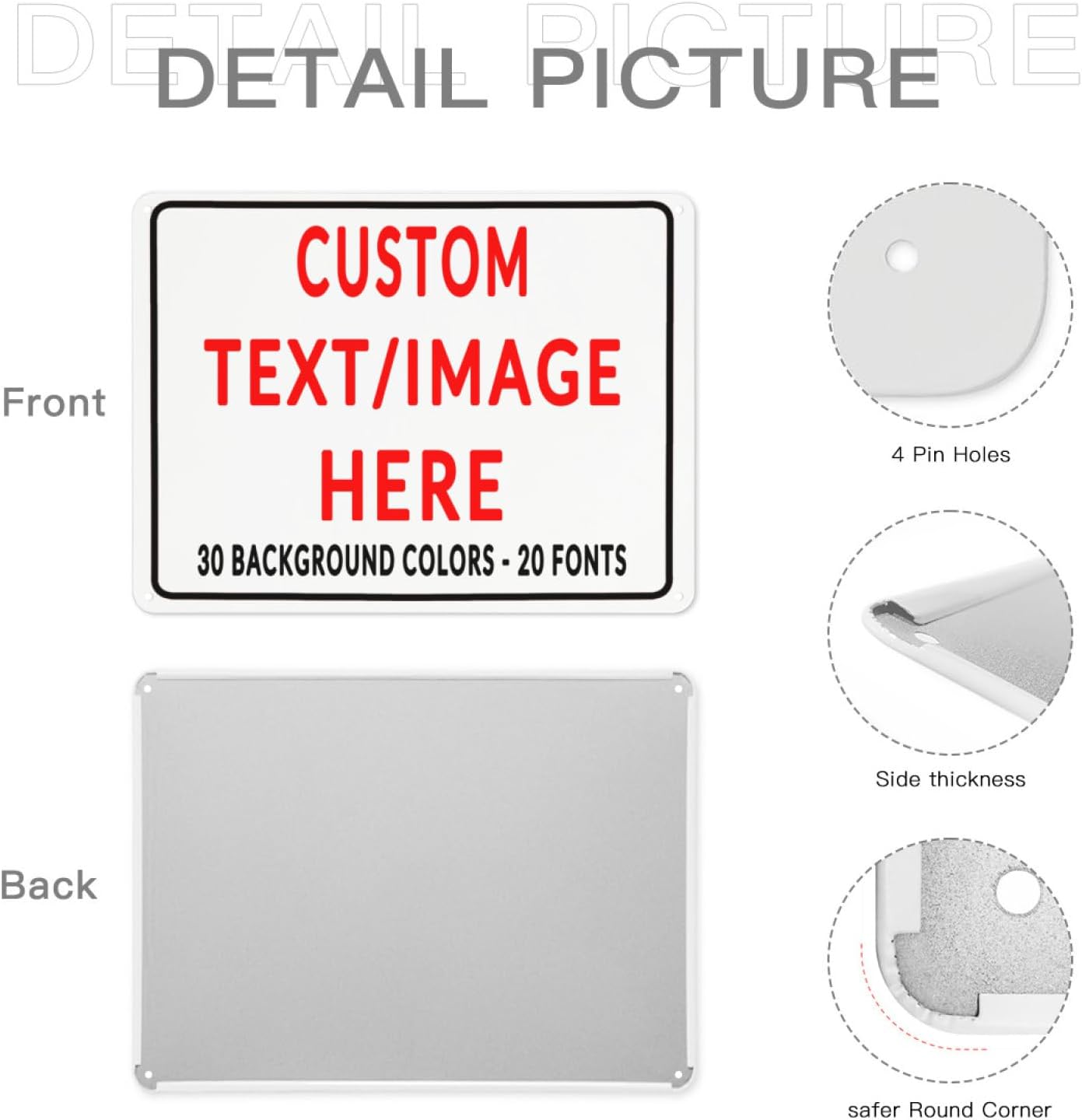 Custom Sign Personalized Custom Metal Sign, Customize For Office, Business, Workplace, Office, Home, Delivery Signs 12x17