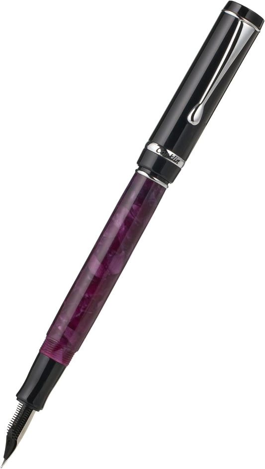 Conklin Duragraph Fountain Pen Purple Nights - Medium Nib, Elegant Writing Instrument with Rich Purple Finish