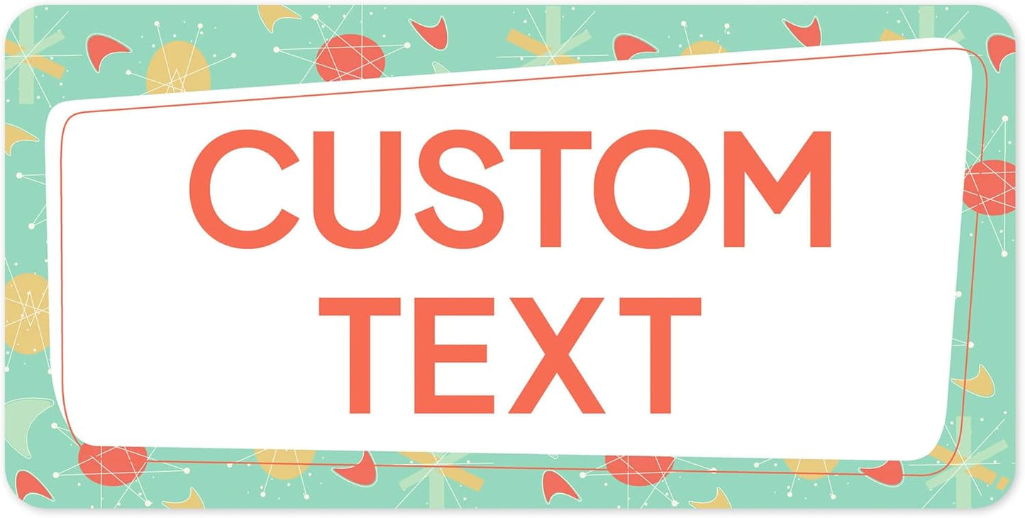 Custom Sign, Custom Street Sign, 11 Font Colors, 13 Font Styles, 4 Hole Options, 22 Sizes, 9x18 Inches, Rust Free DiBound, Fade Resistant, Made in USA by My Sign Center (Mid-Century Modern 2)