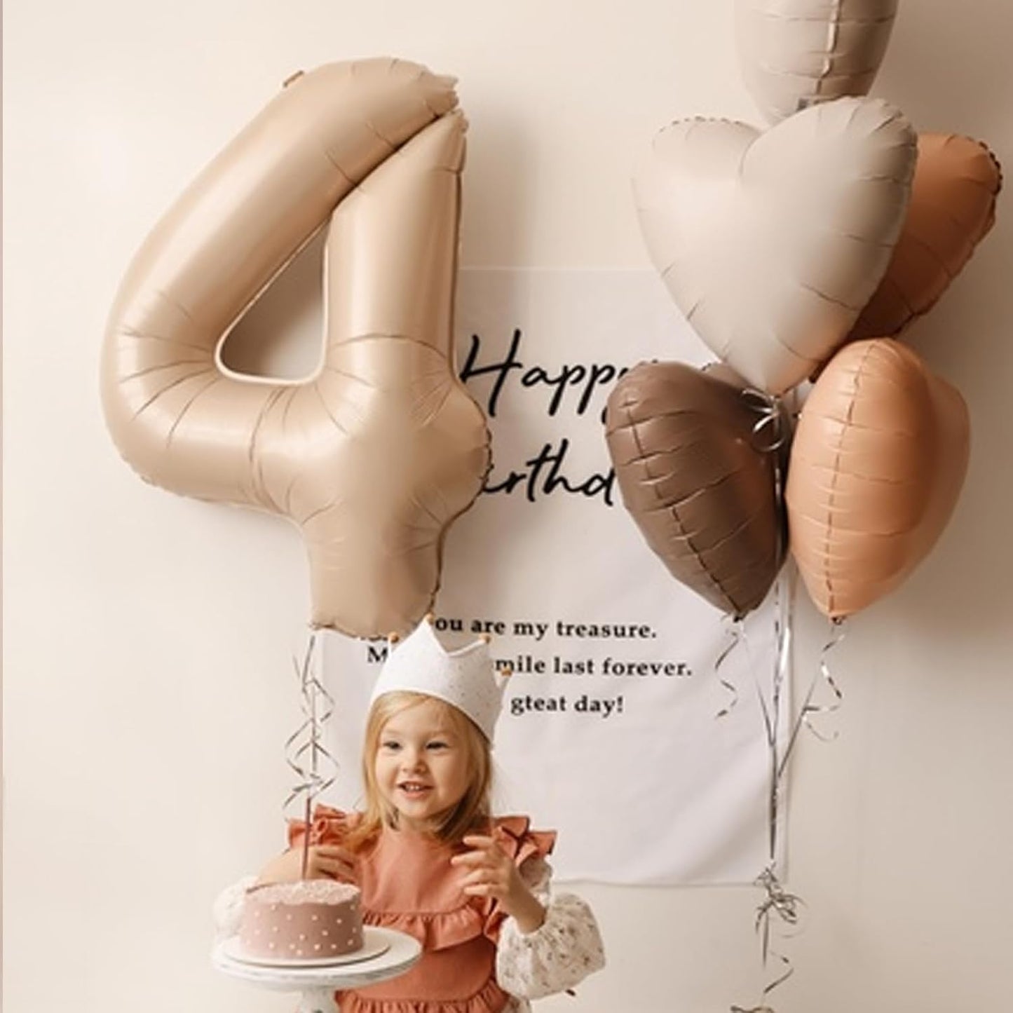 Retro Apricot Heart Balloons, 10PCS Beige Caramel Foil Heart Shape Balloons, 18inch Sand White Love Foil Balloons for Helium Nude Neutral Balloon for Brithday, Valentines Day, Baby Shower Decorations