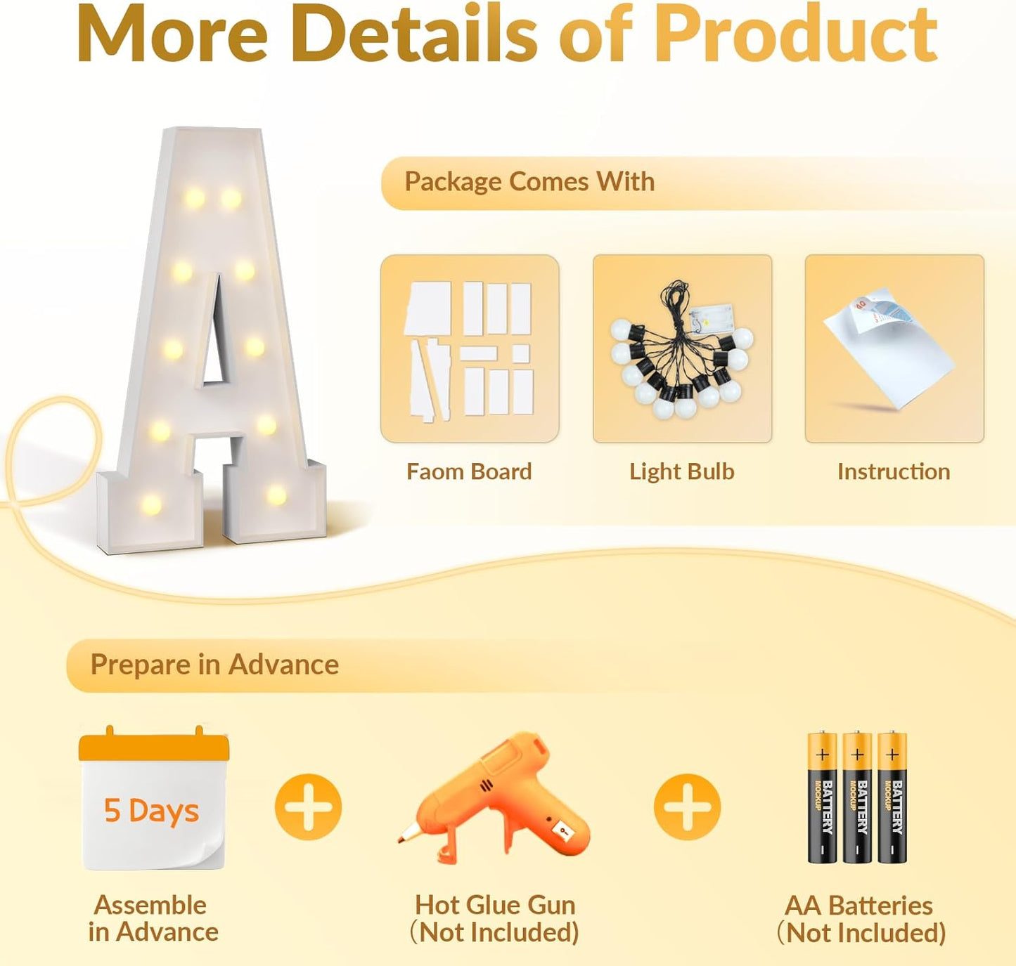 JoyMuse 4FT Marquee Light Up Letters,Large Marquee Letters 4 Feet Tall for Marry Me Proposal Decorations Big 4FT Letters with Lights for Baby Shower Party Decor, Letter X